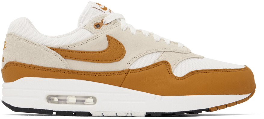 

Бело-коричневые кроссовки Nike Air Max 1
