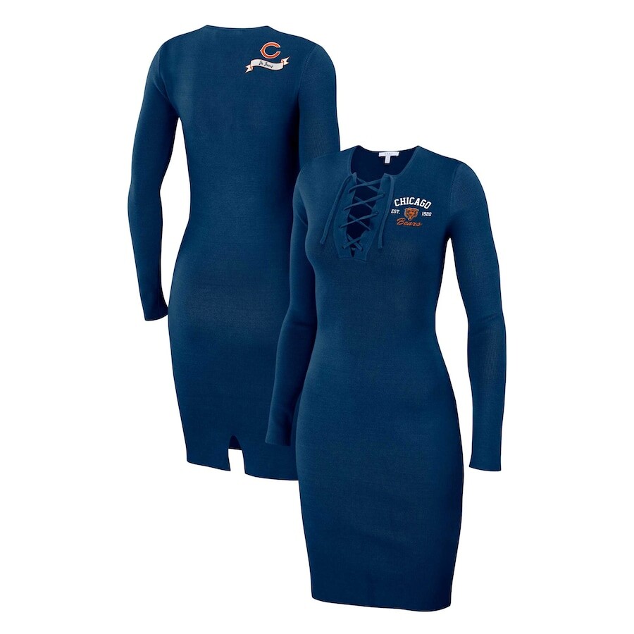

Платье с длинным рукавом WEAR by Erin Andrews Chicago Bears, нави