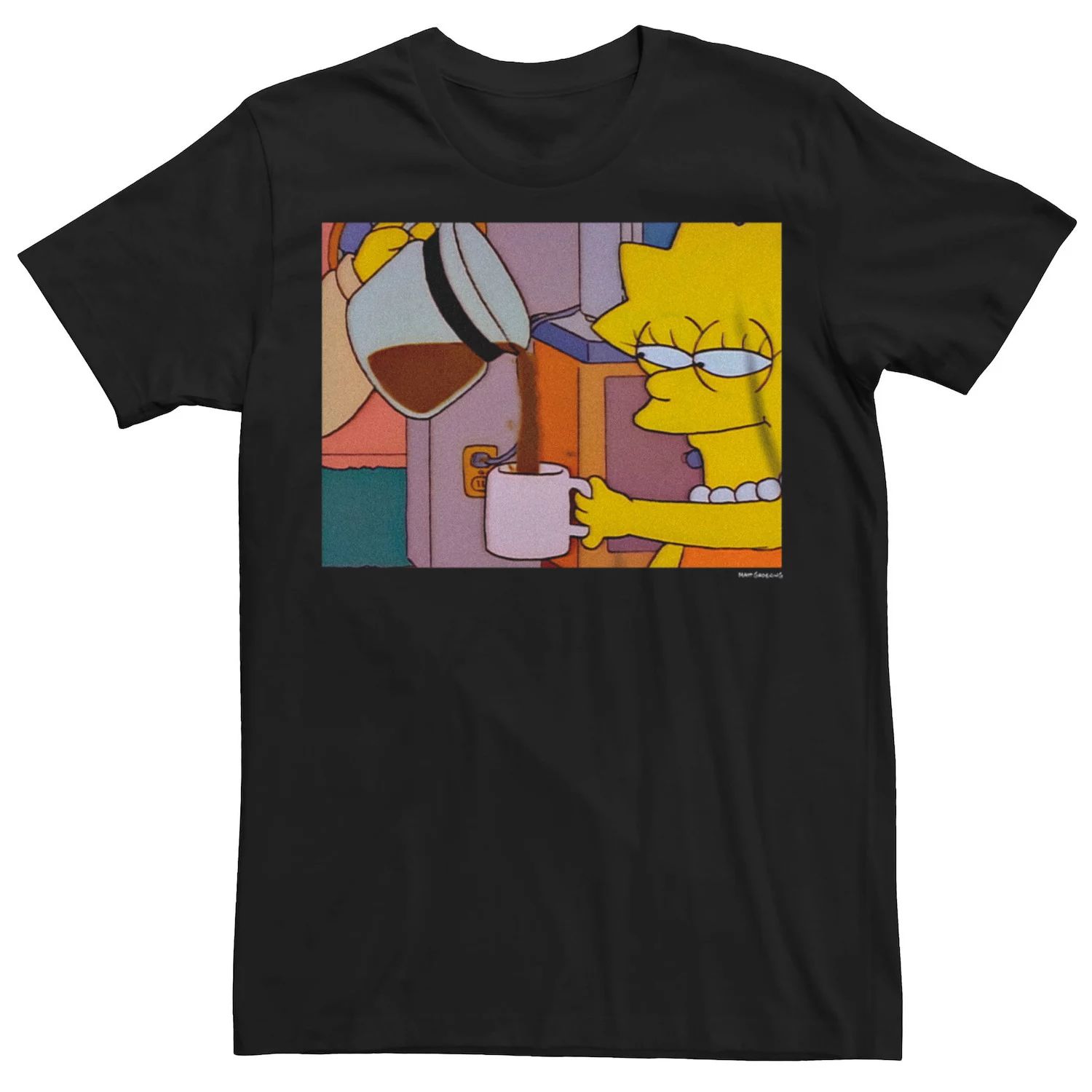 Мужская футболка с рисунком The Simpsons Lisa Needs Coffee Licensed Character