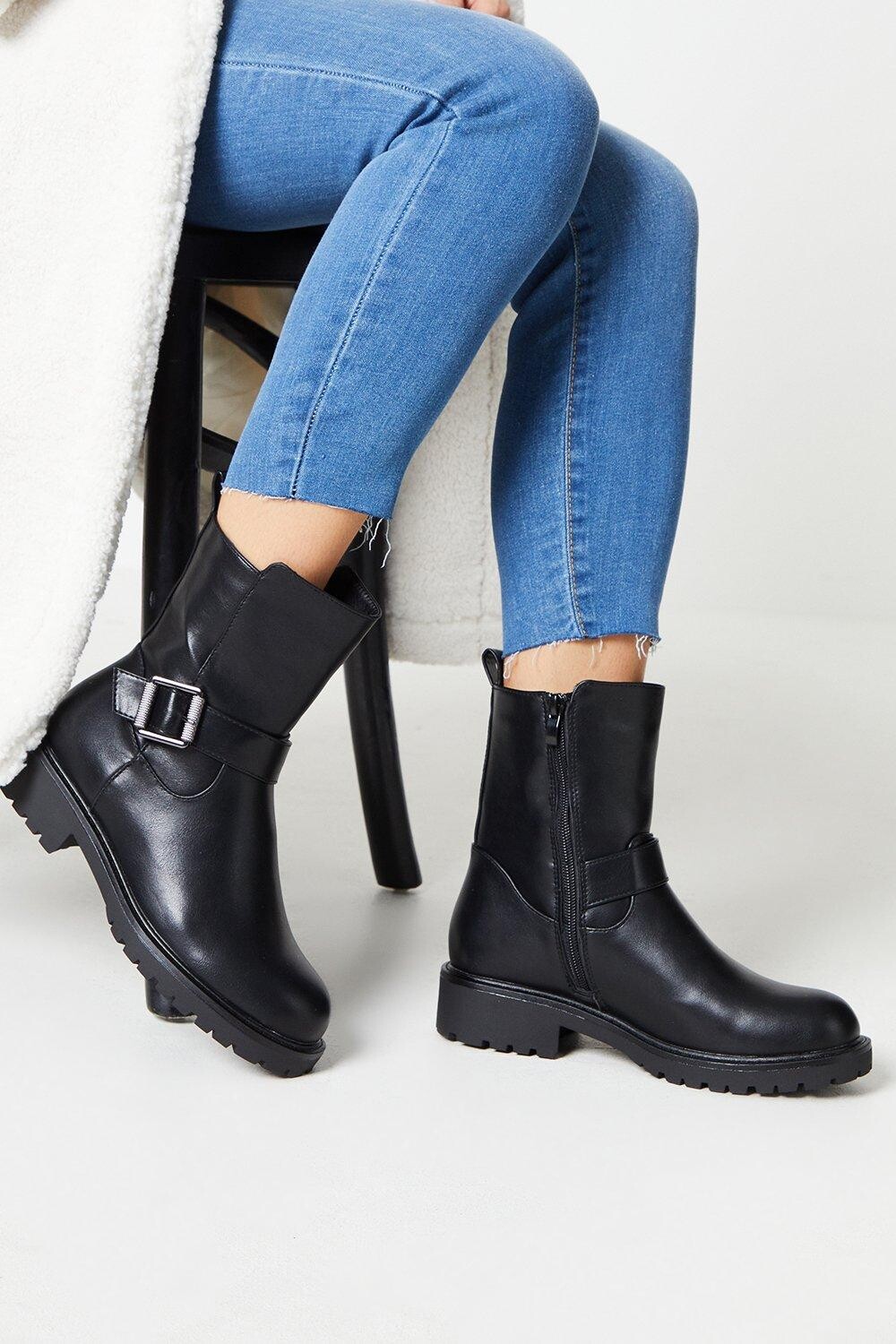 

Байкерские ботильоны Alia Dorothy Perkins, черный