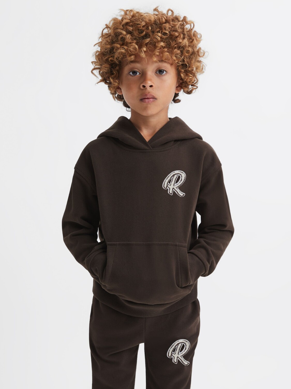 

Детская худи из кейда Reiss, шоколад