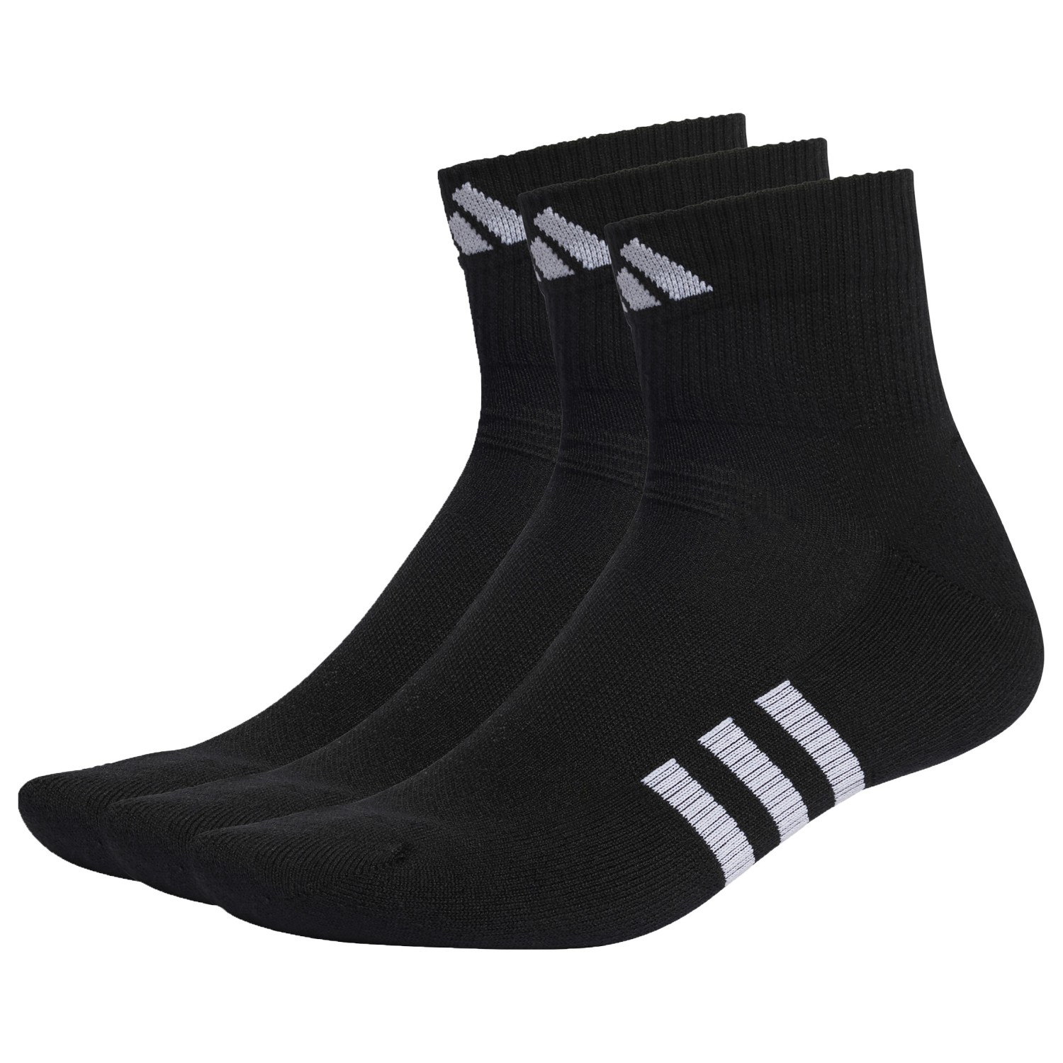 Многофункциональные носки Adidas Performancef Cushioned Mid 3 Pack, цвет Black/Black/Black цена и фото