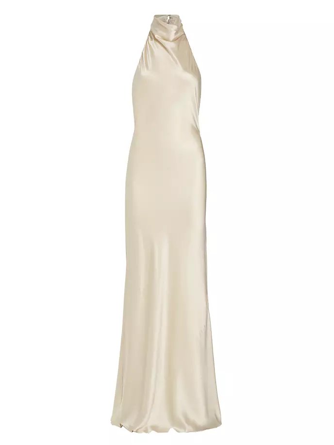 Шелковое платье без рукавов Rainier Amanda Uprichard, цвет chalk