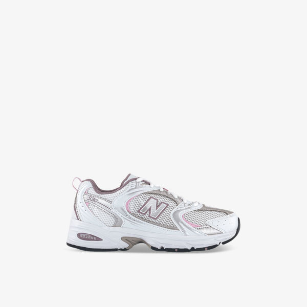 

Низкие кроссовки Mr530 из кожи и сетки с тисненым логотипом New Balance, белый