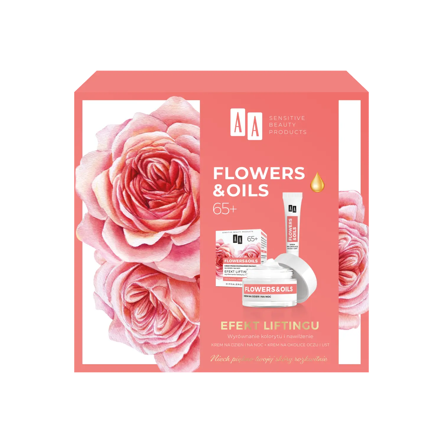 

Набор: крем для лица 65+ дневной и ночной Aa Flowers&Oils, 15 мл