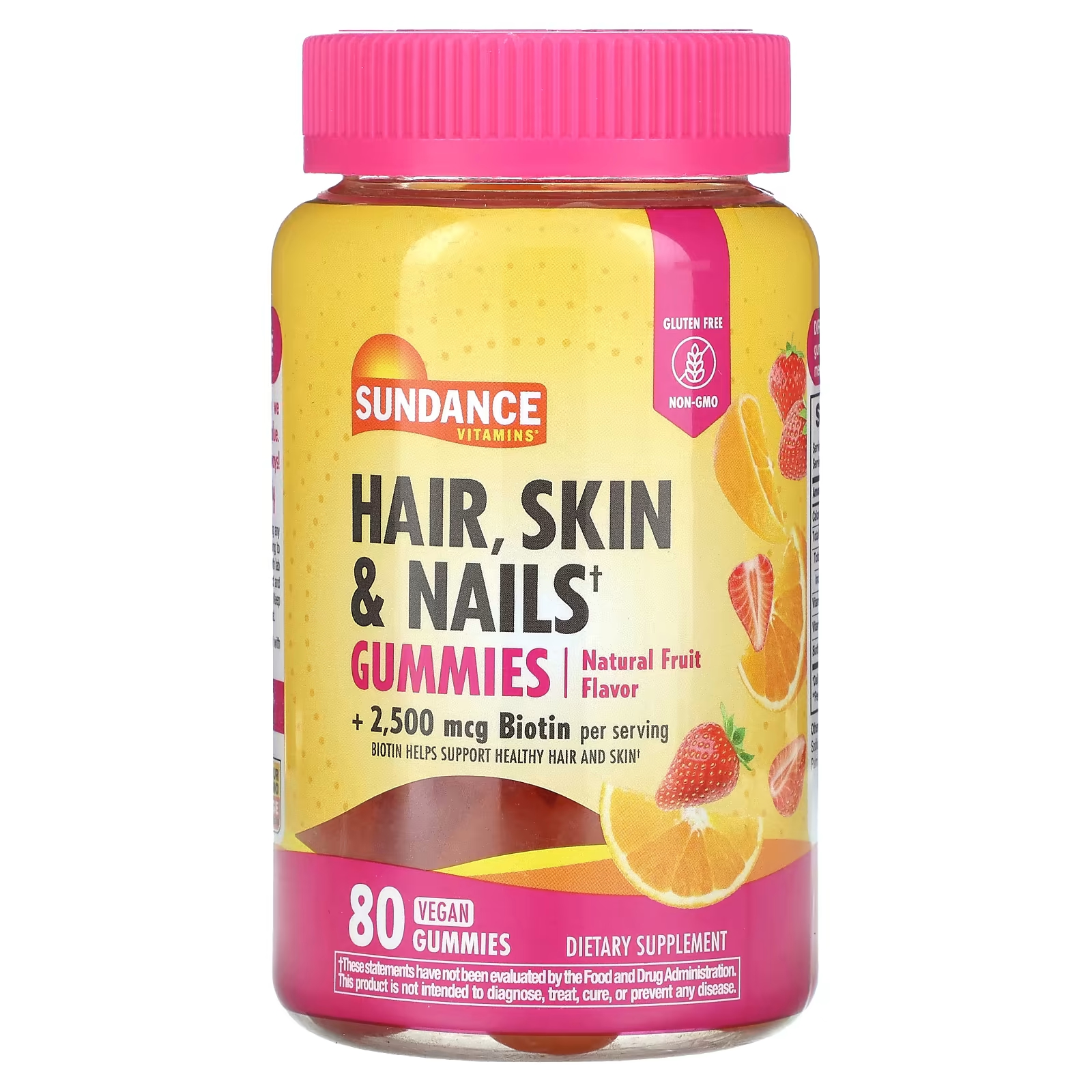Витамины Sundance Vitamins для волос, кожи и ногтей, 80 жевательных конфет витамины для волос кожи и ногтей с биотином nature s bounty с клубничным вкусом 80 жевательных таблеток