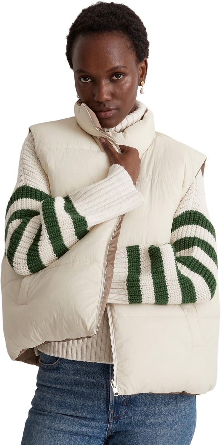 

Двусторонний жилет-пуховик Madewell, цвет Ecru