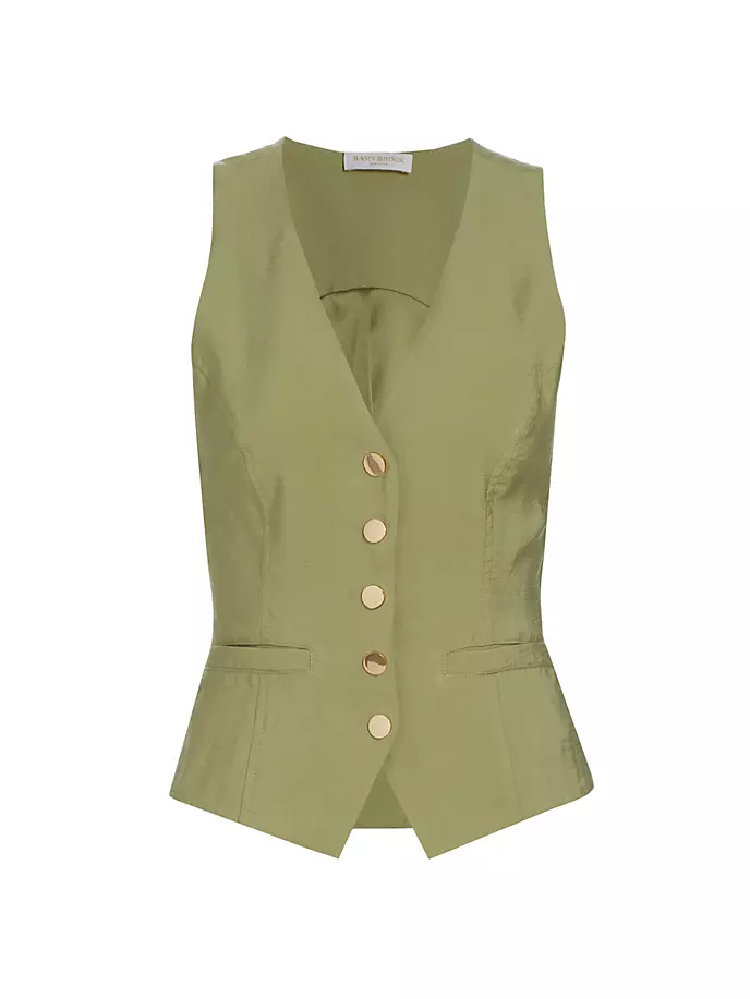 

Жилет Cosette с V-образным вырезом Ramy Brook, цвет vintage olive