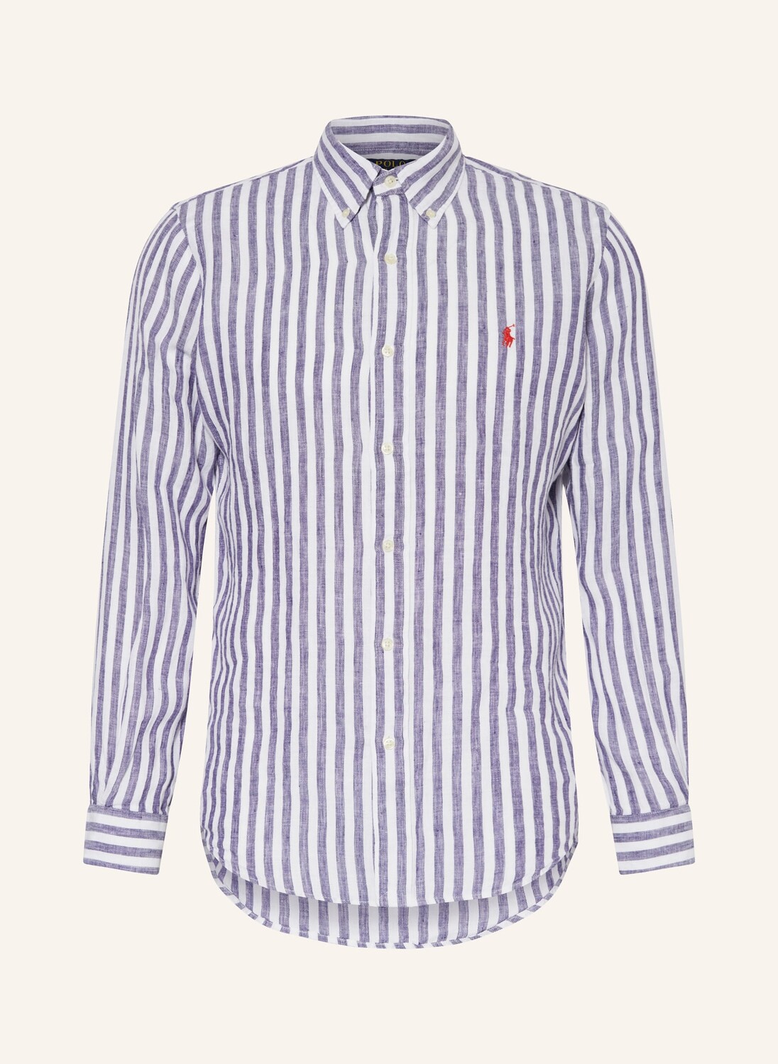 

Льняная рубашка по индивидуальному заказу POLO RALPH LAUREN, синий/белый