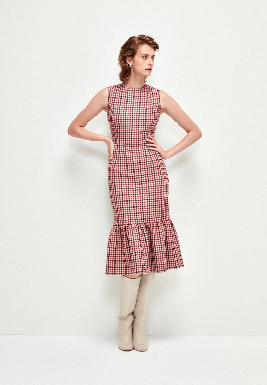 

Повседневное платье SLEEVELESS adL, цвет plaid burgundy