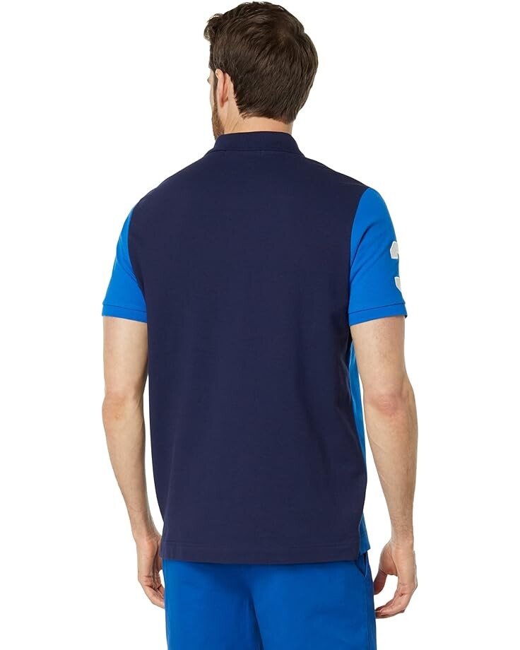 

Поло U.S. POLO ASSN. Color-Block Chest Stripe Polo, цвет British Blue