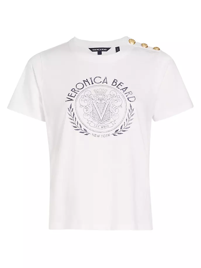 

Футболка с логотипом Carla и графическим рисунком Veronica Beard, белый