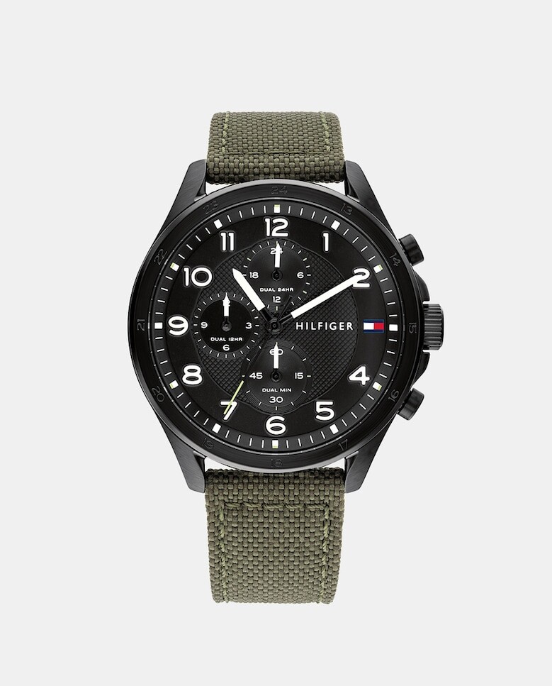 

Многофункциональные зеленые текстильные мужские часы Axel 1792006 Tommy Hilfiger, зеленый