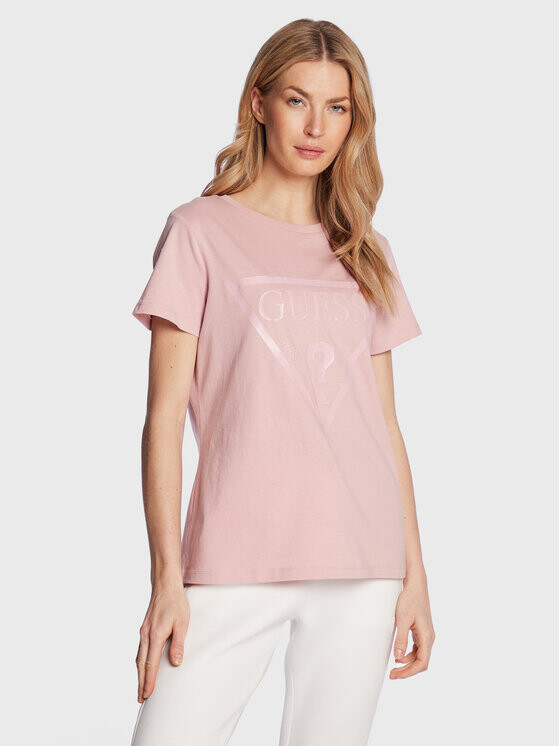 

Футболка стандартного кроя Guess, розовый
