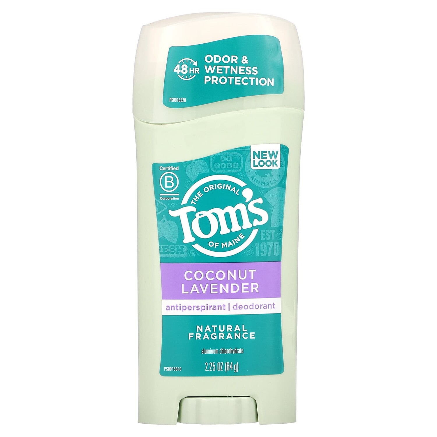 

Дезодорант-антиперспирант, кокос и лаванда, 64 г (2,25 унции), Tom's of Maine