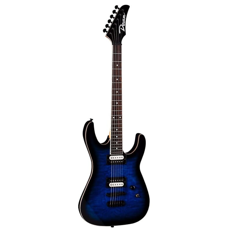 

Электрогитара Dean MDX Electric Guitar, Quilt Maple, Trans Blue Burst, MDX QM TBB