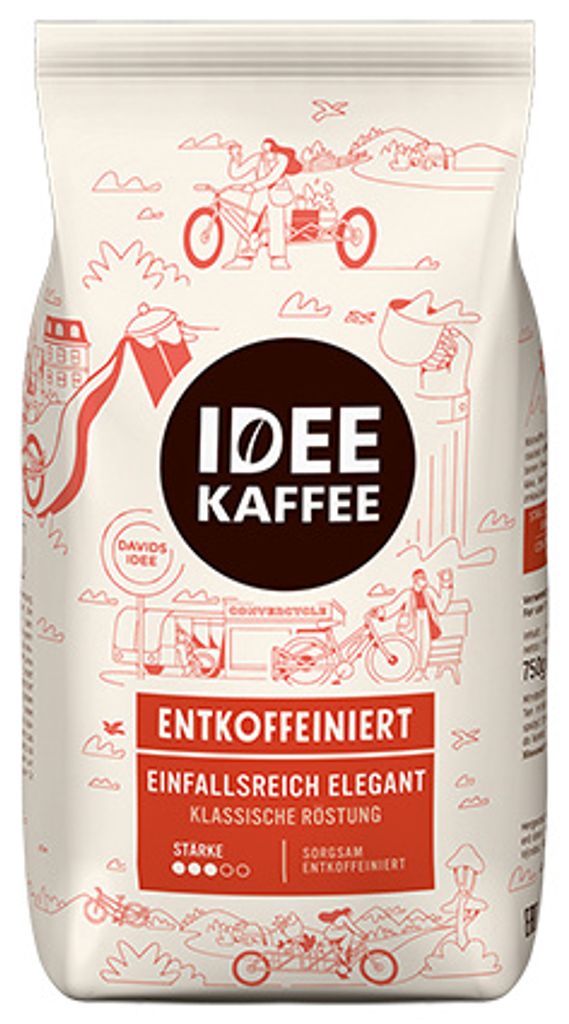 

Кофе без кофеина INVENTIVE ELEGANT от idea Coffee, 750г в зернах Idee Kaffee