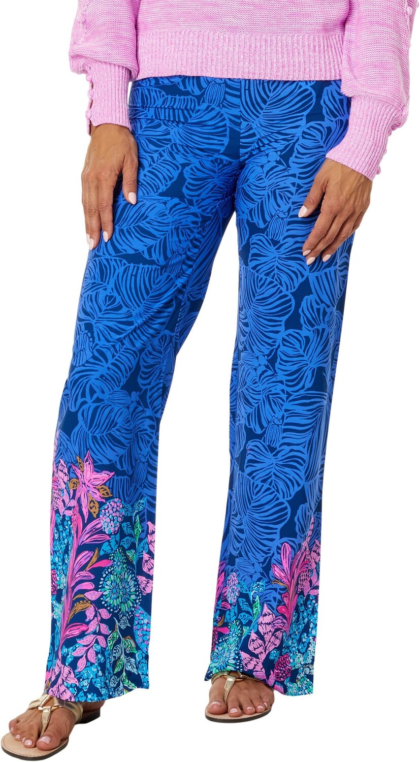 

Брюки Bal Harbour Palazzo Lilly Pulitzer, цвет Aegean Navy Calypso Coast Engineered Pant