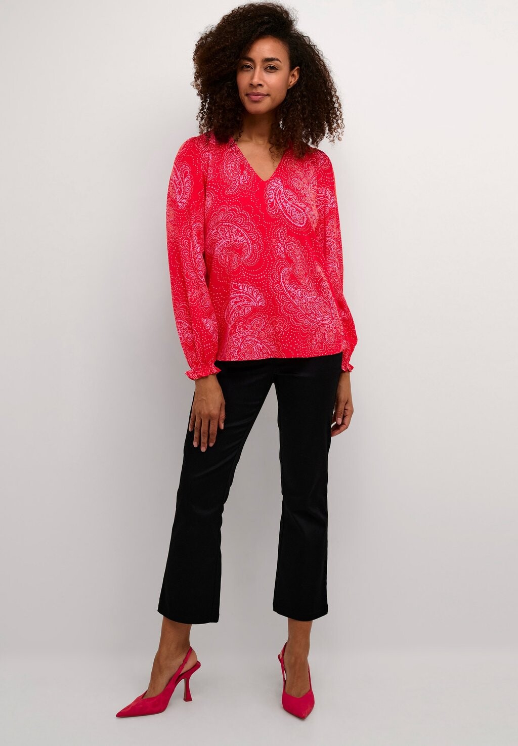 

Блузка CUPOLLY LS Culture, цвет red pink paisley