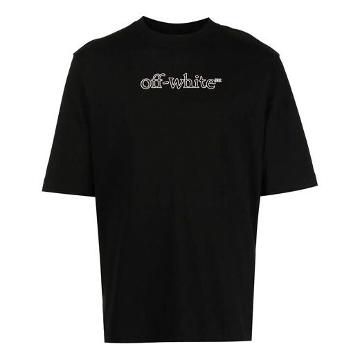 

Футболка OFF-WHITE FW21 Logo Printing Round Neck Pullover Short Sleeve Loose Fit Black, мультиколор