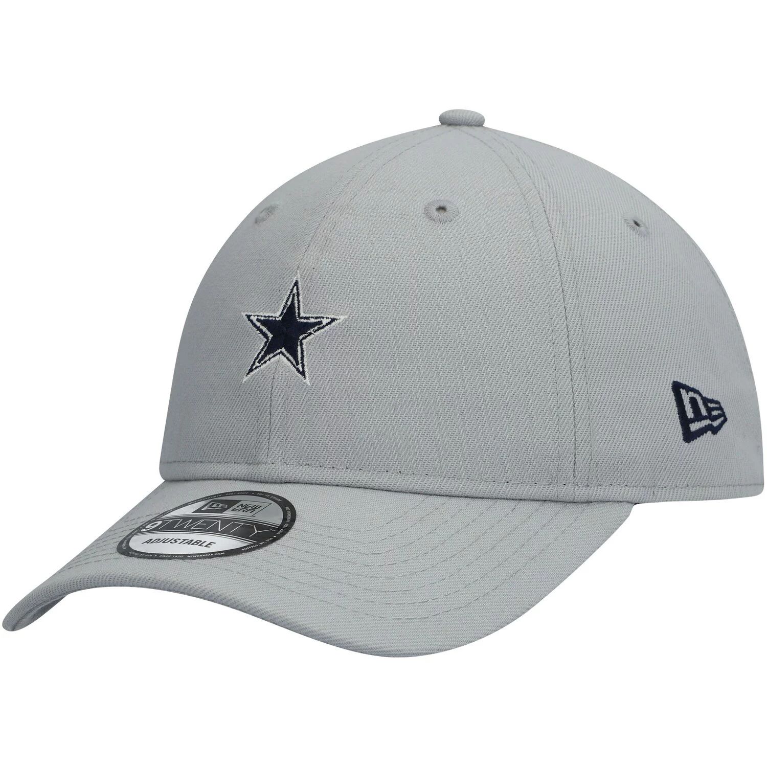 Мужская регулируемая шляпа New Era Grey Dallas Cowboys 9TWENTY