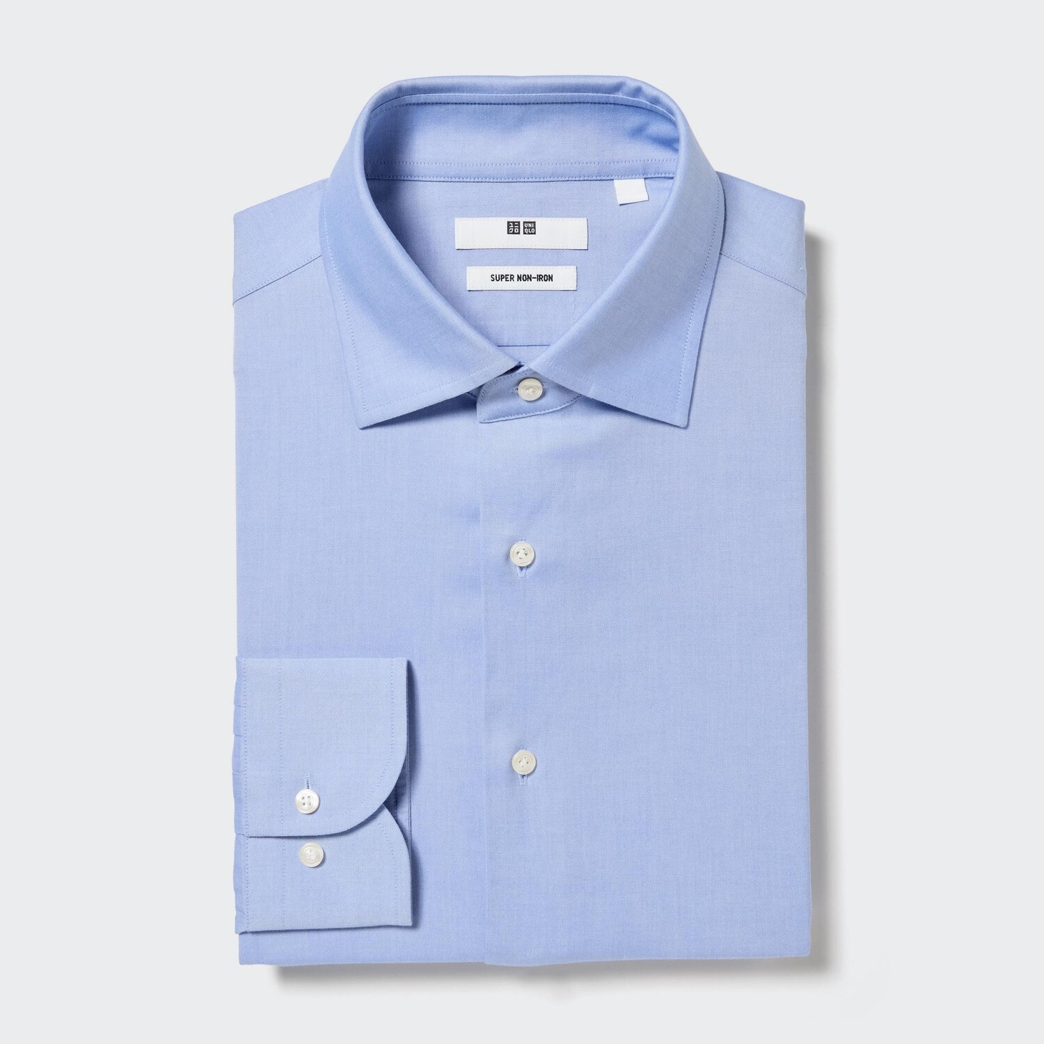 

Рубашка UNIQLO Non-iron стандартного кроя, светло-синий