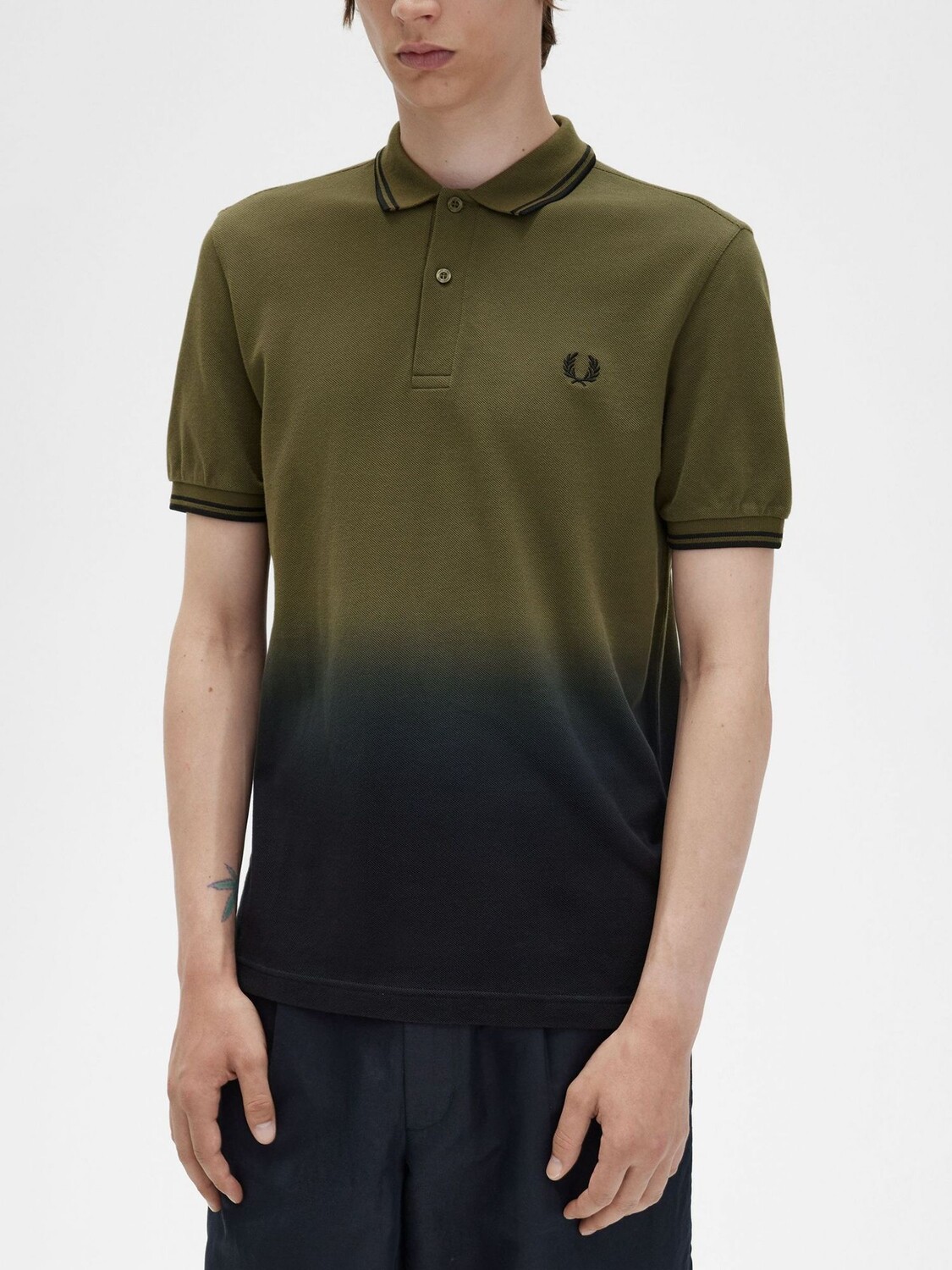 

Рубашка-поло Fred Perry с эффектом омбре, зеленая