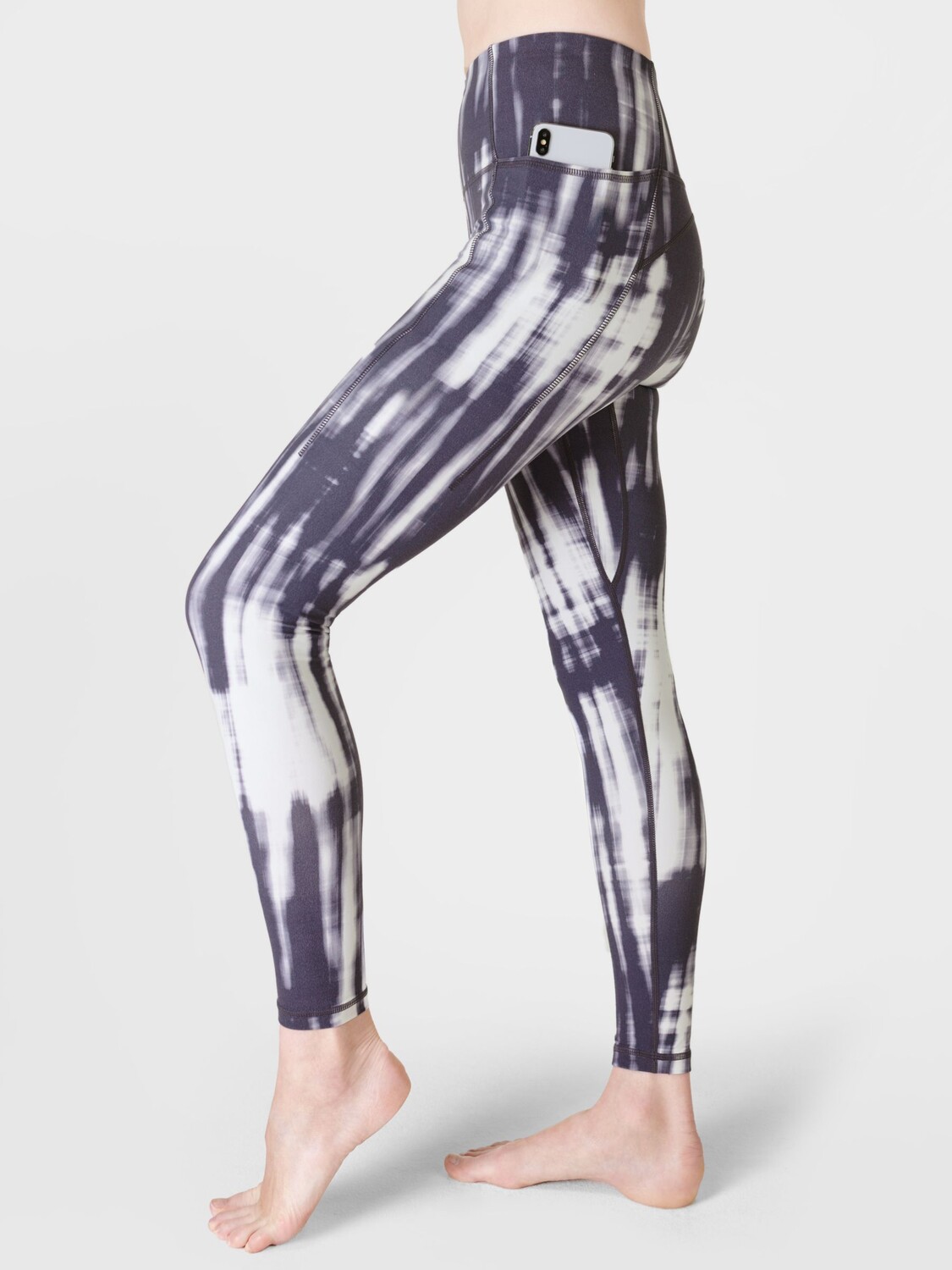 

Леггинсы для йоги с мягкой скульптурой Sweaty Betty, серый принт с боке