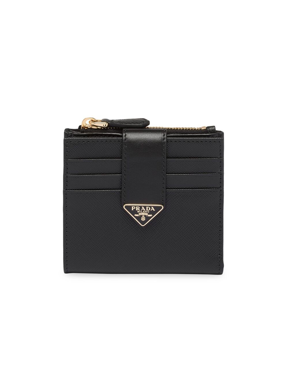 

Маленький кошелек из сафьяновой кожи и кожи Prada, черный