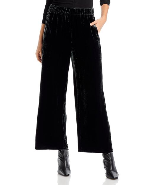 

Бархатные широкие брюки до щиколотки Eileen Fisher, цвет Green