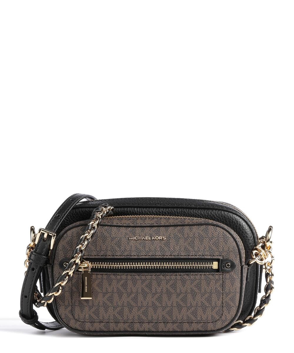 

Сумка через плечо Jet Set из зерненой яловой кожи, парусина Michael Kors, черный