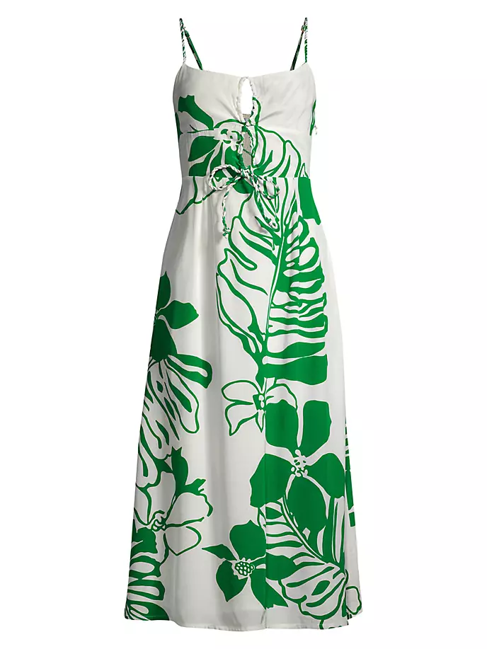Платье миди с цветочным принтом L'Oasis Bea Faithfull The Brand, цвет green floral