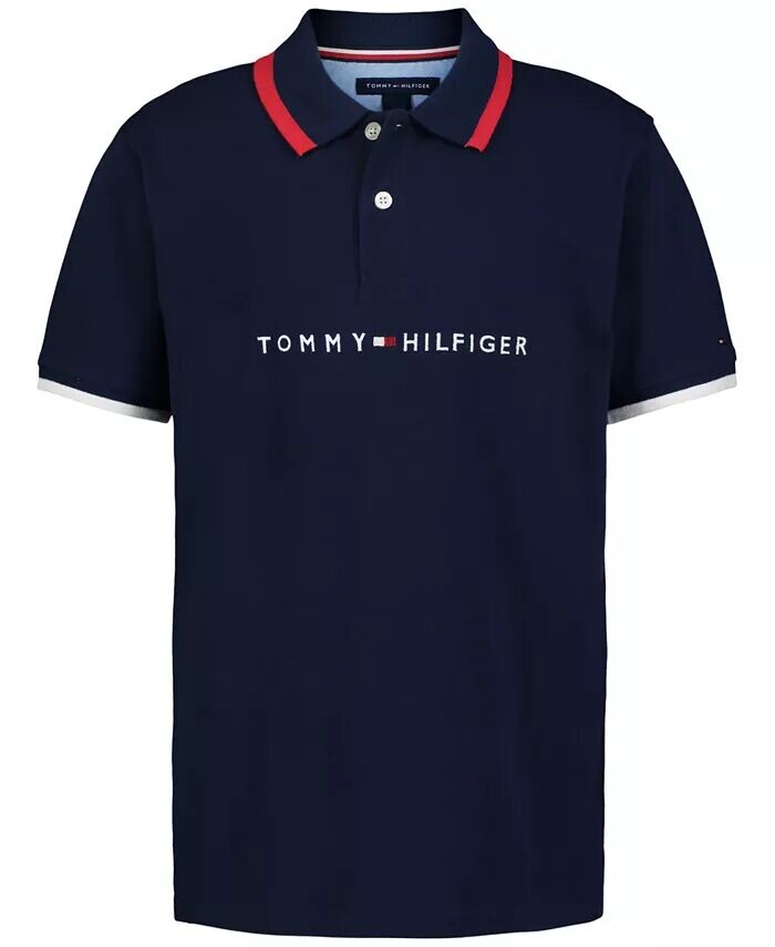 

Рубашка-поло с вышитым логотипом Little Boys Tomas Tommy Hilfiger, синий