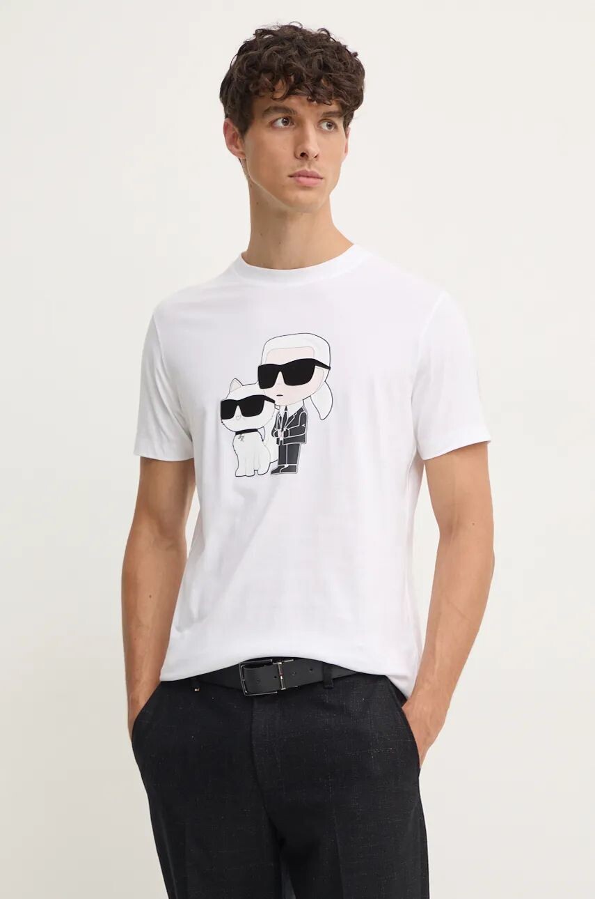 

Хлопковая футболка Karl Lagerfeld, белый