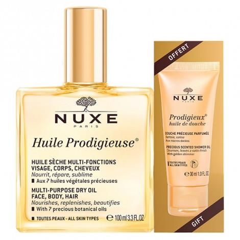 

NUXE Huile Prodigiuse 100 мл + Nuxe Prodigieux Гель для душа 30 мл Подарочный набор