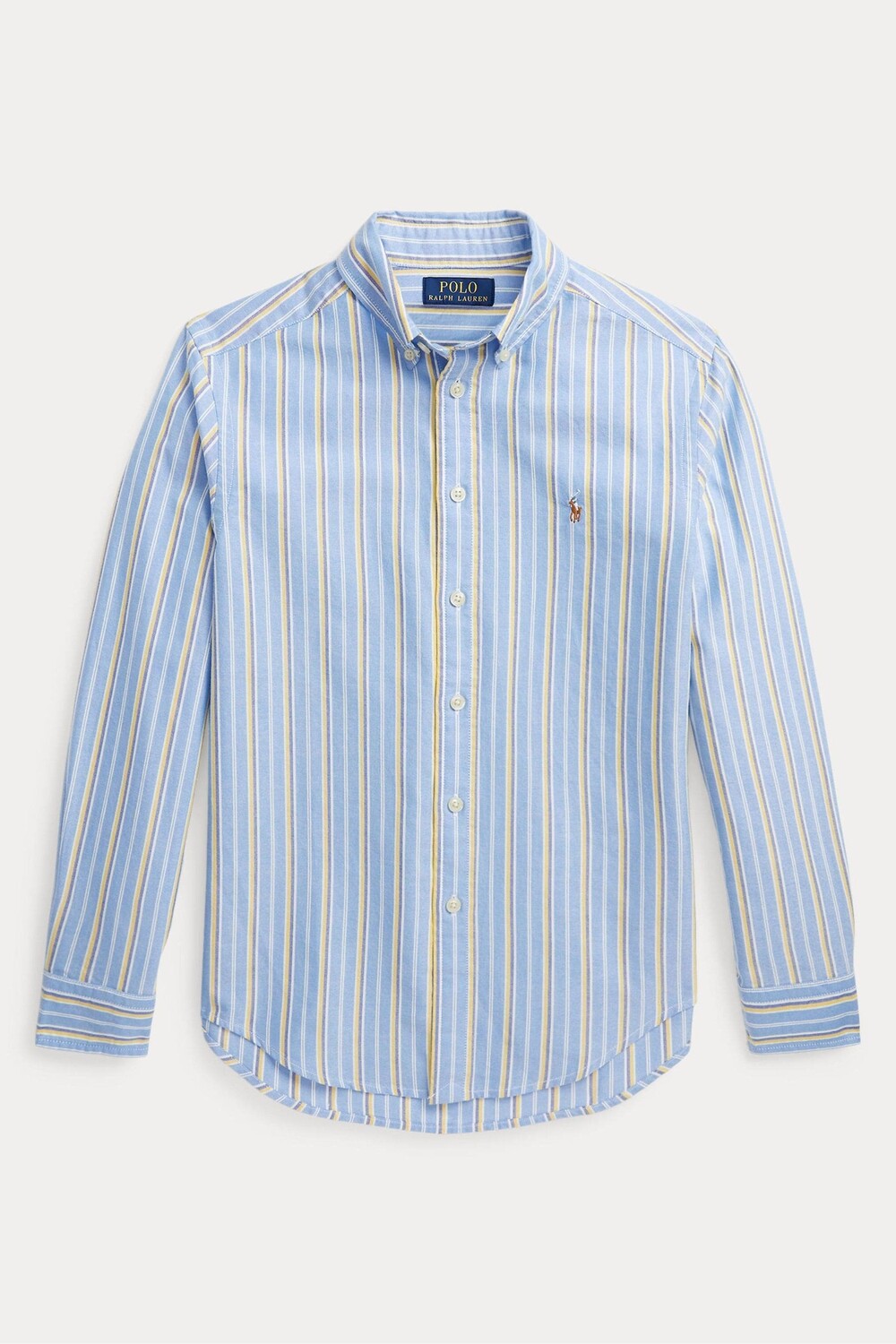 

Рубашка для мальчика в сине-желтую полоску Polo Ralph Lauren, синий