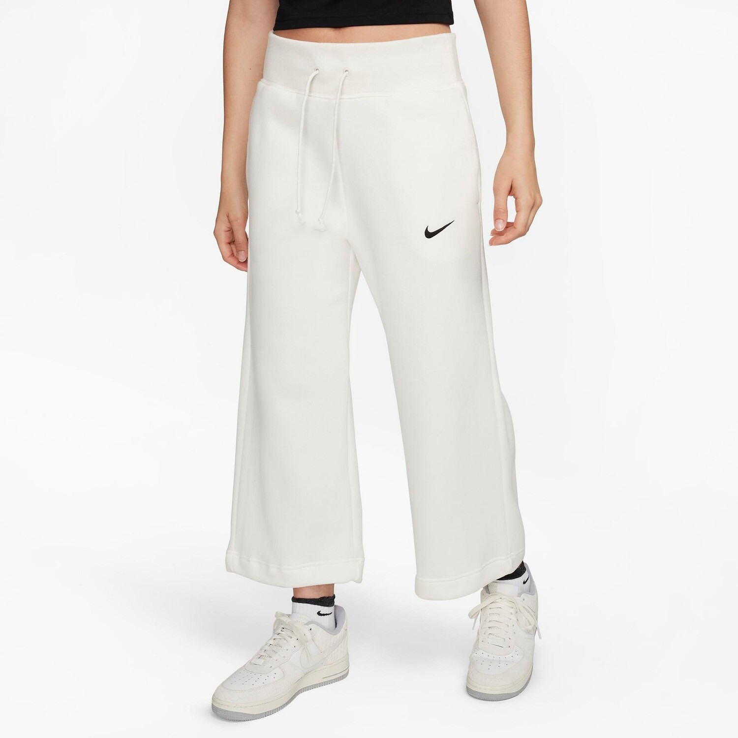 

Женские укороченные спортивные штаны из флиса с высокой посадкой Nike Sportswear Phoenix, белый