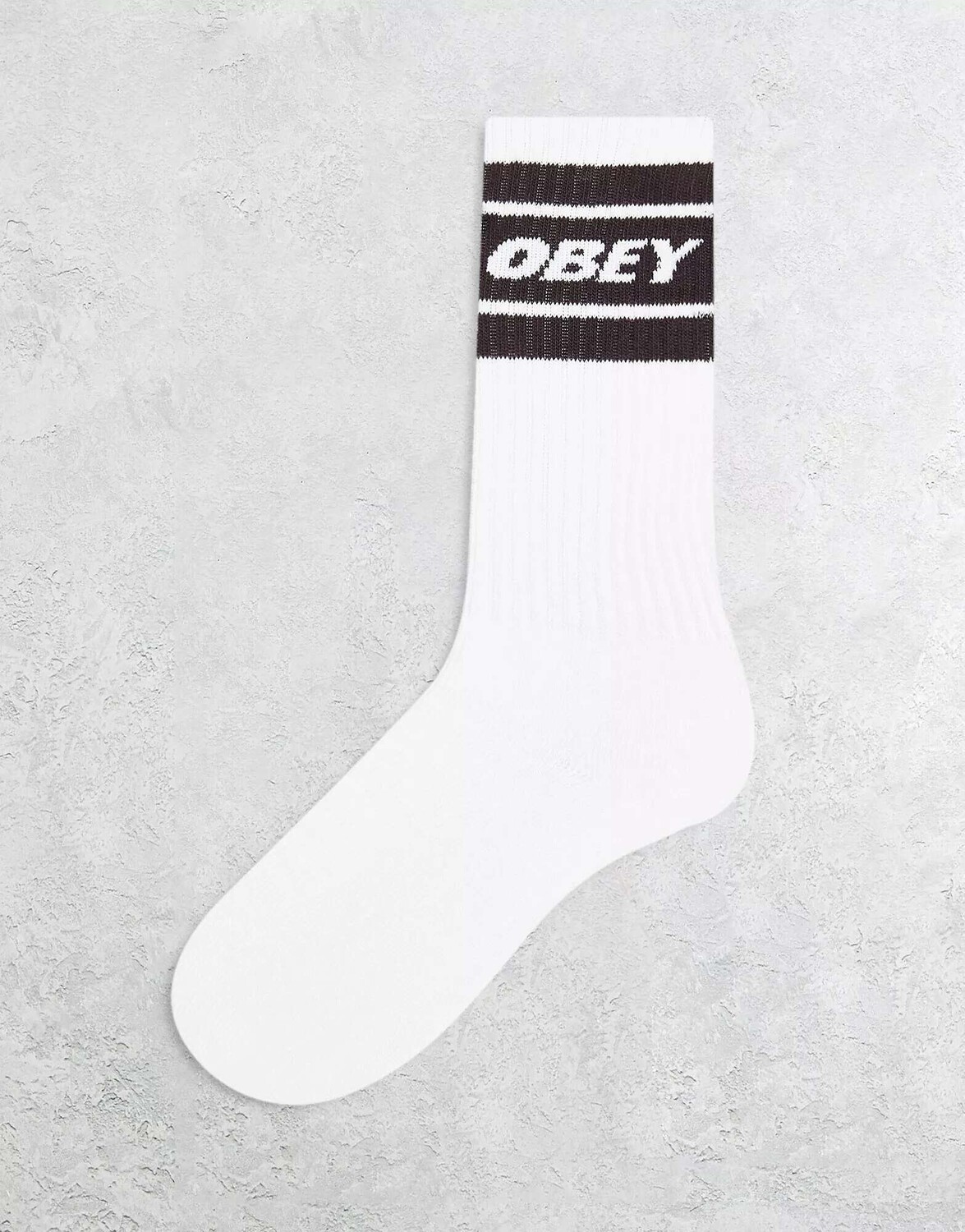 

Белые носки Obey Cooper II с коричневой полосой