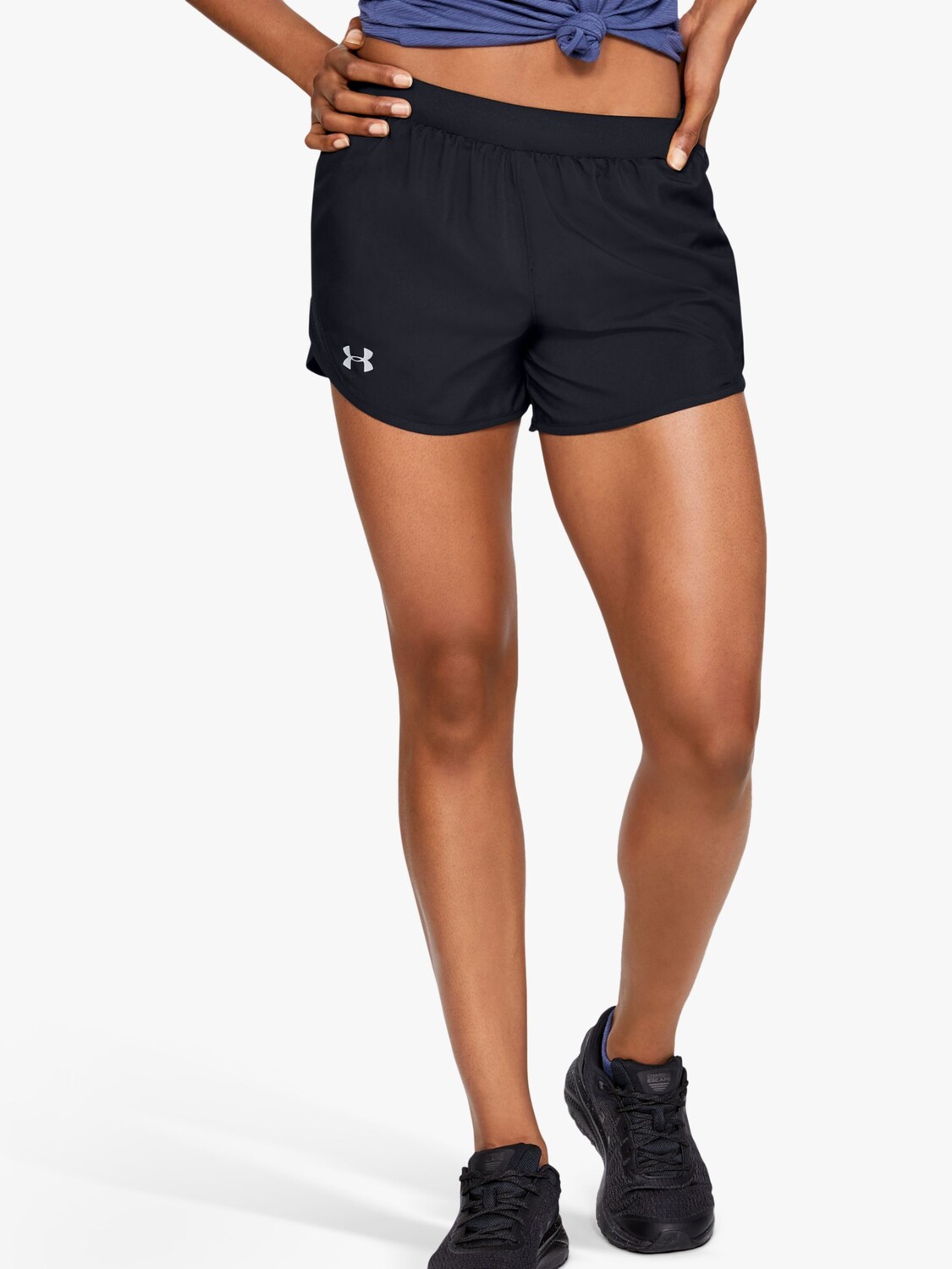 

Шорты для бега Under Armour Fly-By 2.0, черные/светоотражающие