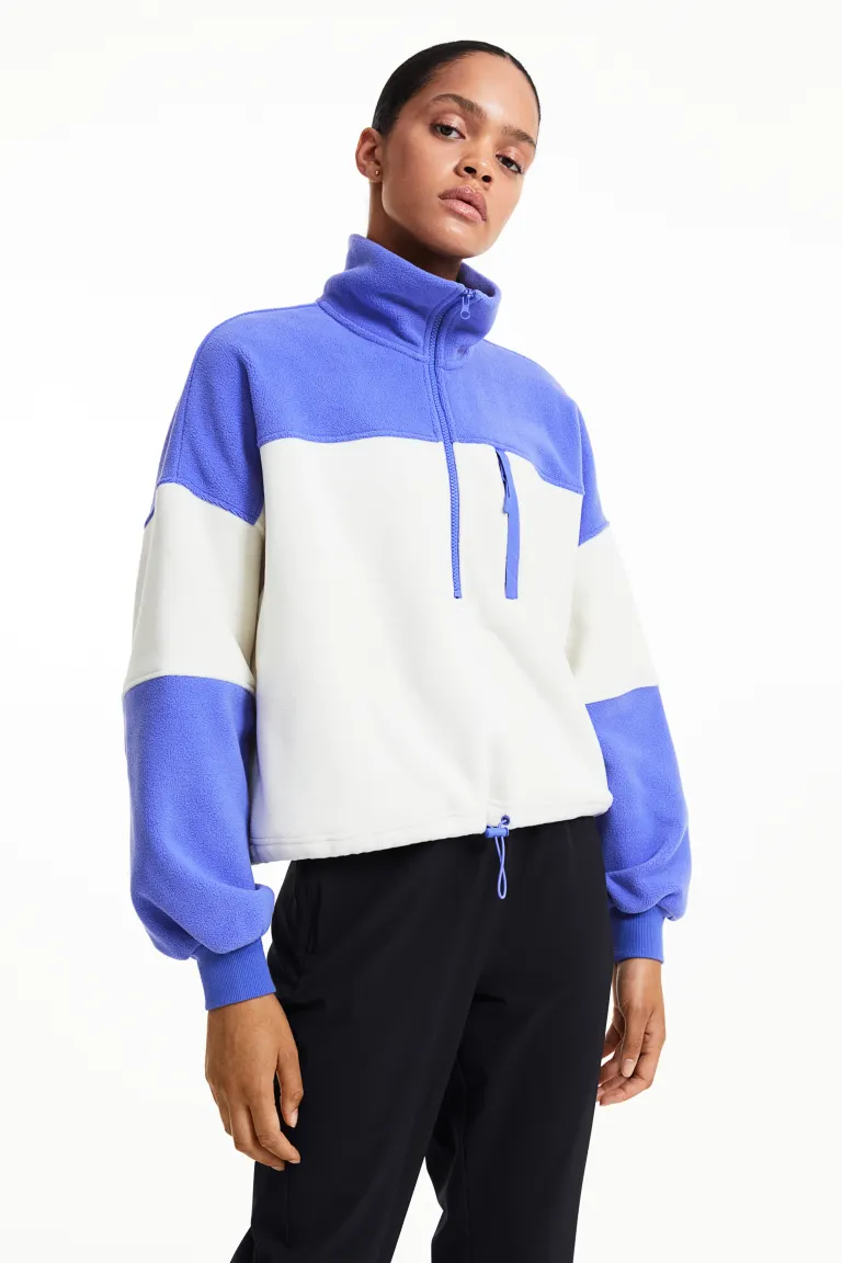 

Спортивная флисовая блузка H&M, синий