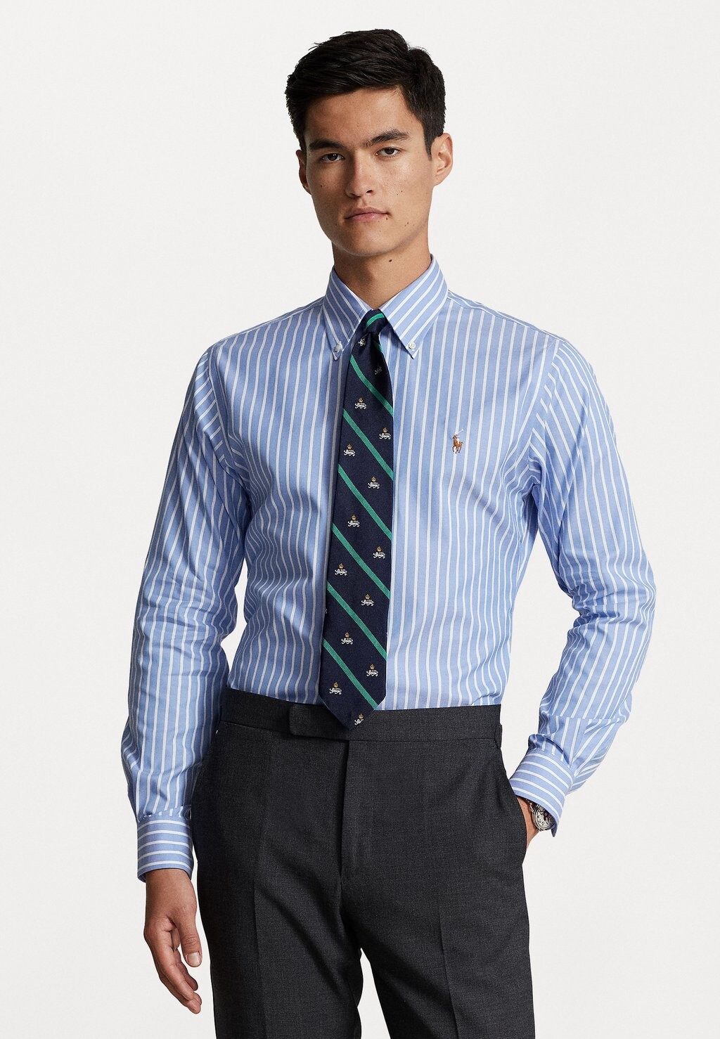 

Рубашка Long Sleeve Polo Ralph Lauren, цвет blue/white
