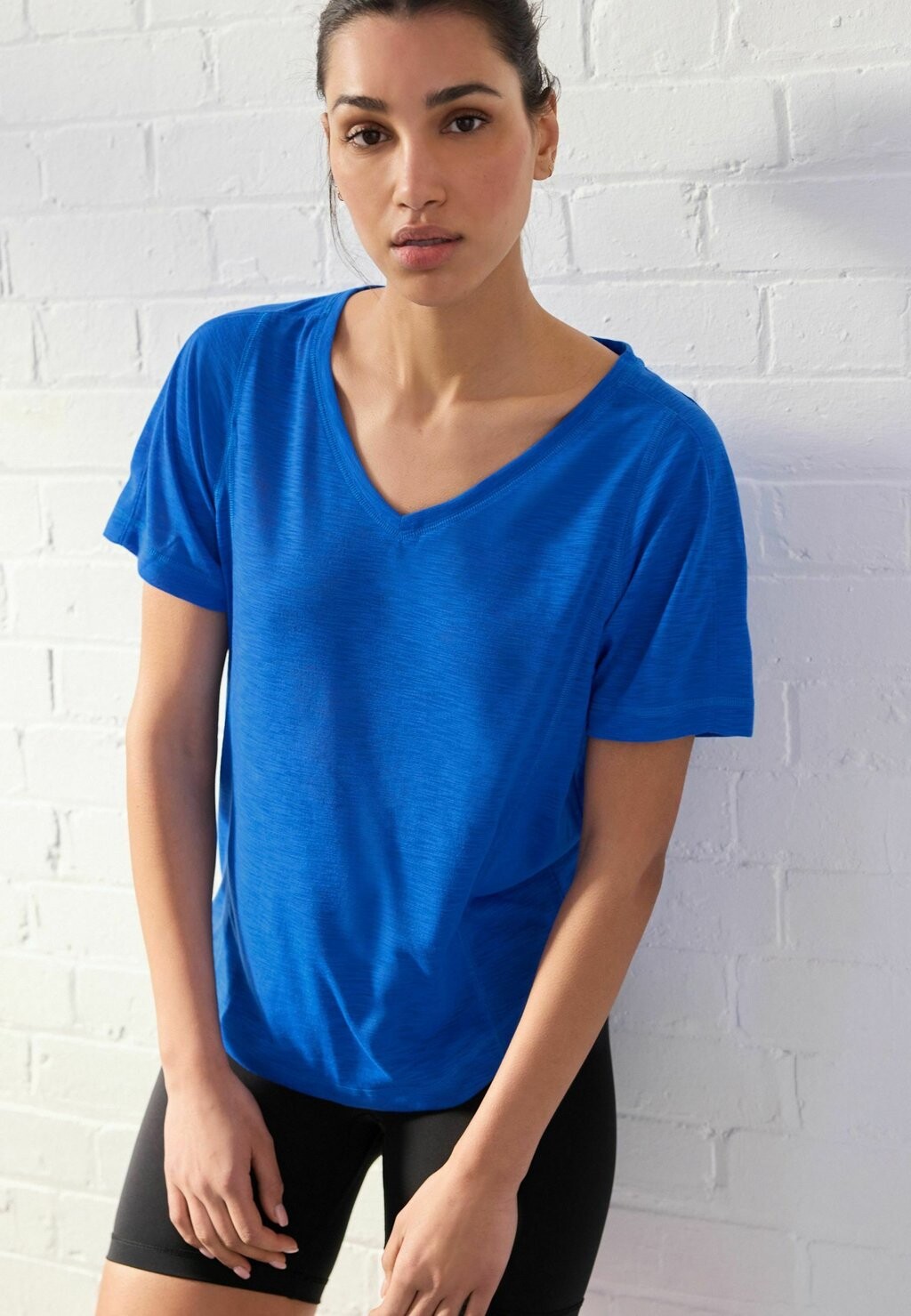 

Базовая футболка Short Sleeve V-Neck Next, синяя