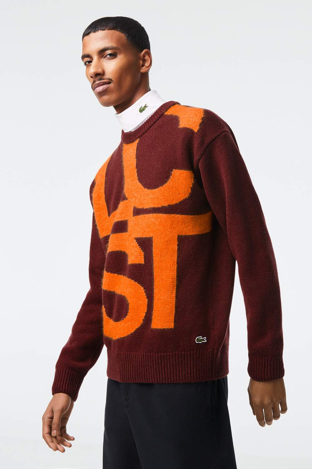 

Свитер - Бордовый - Классический крой Lacoste, бордовый, Красный