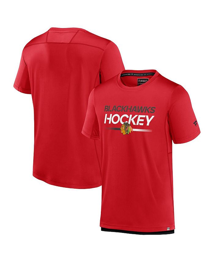 

Мужская красная футболка с логотипом Chicago Blackhawks Authentic Pro Tech Fanatics, красный