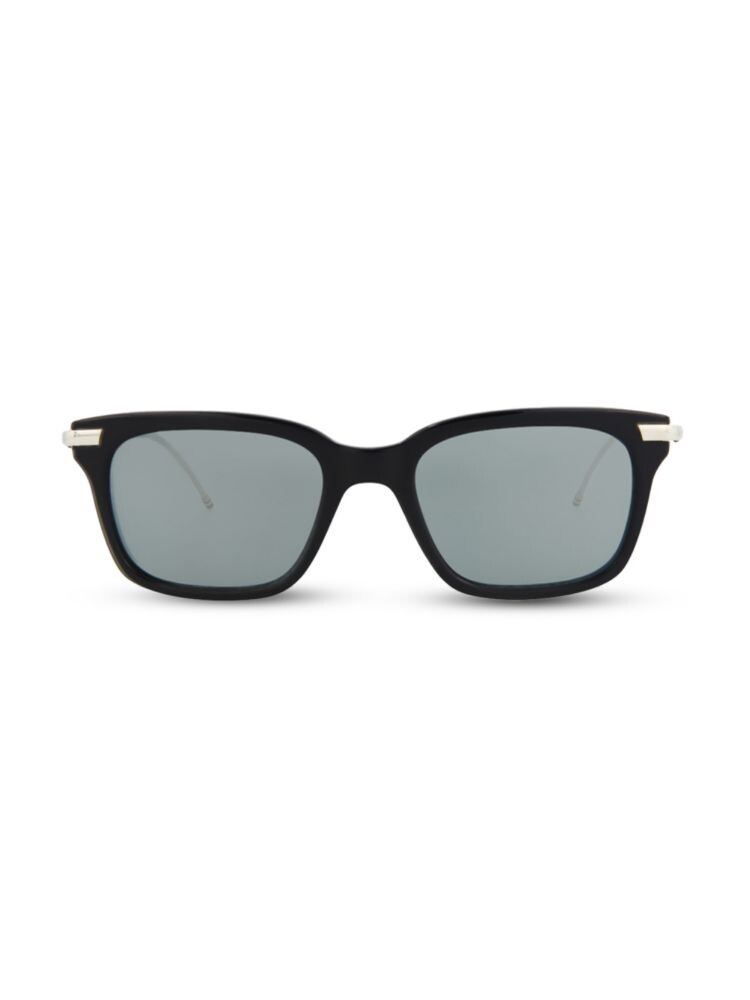 

Квадратные солнцезащитные очки 49 мм Thom Browne, цвет Navy Silver