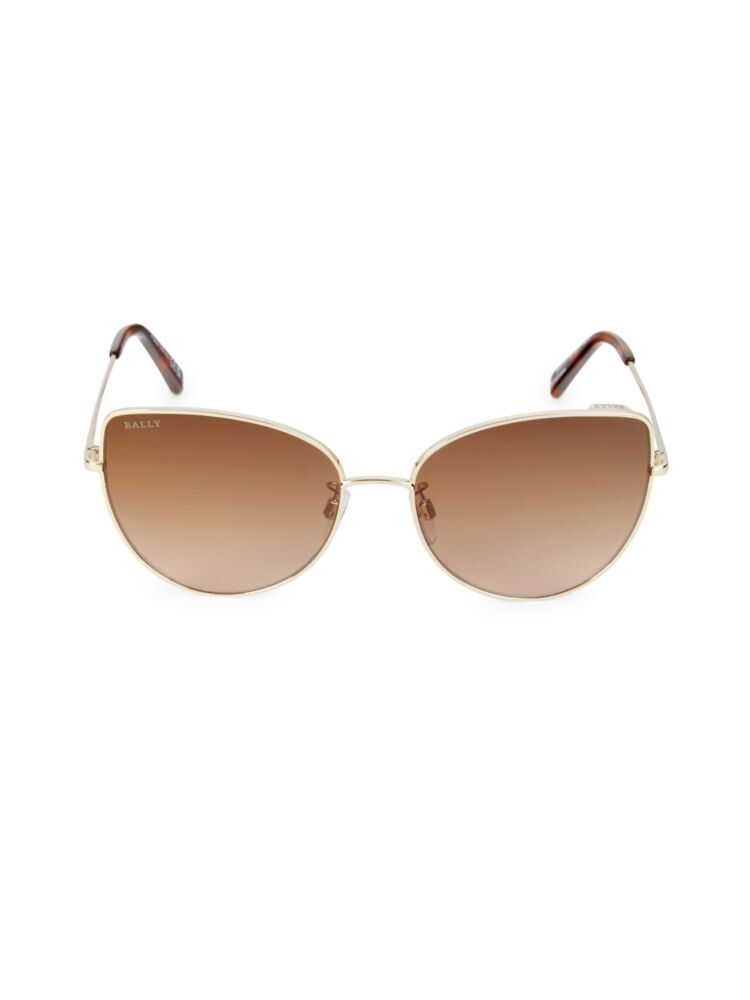 

Солнцезащитные очки «кошачий глаз» 59MM Bally, золото