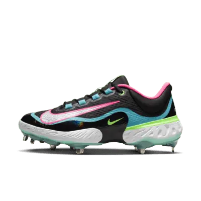 

Бутсы Nike Alpha Huarache Elite 4 Low, цвет Black/Teal Nebula/Hyper Pink/White