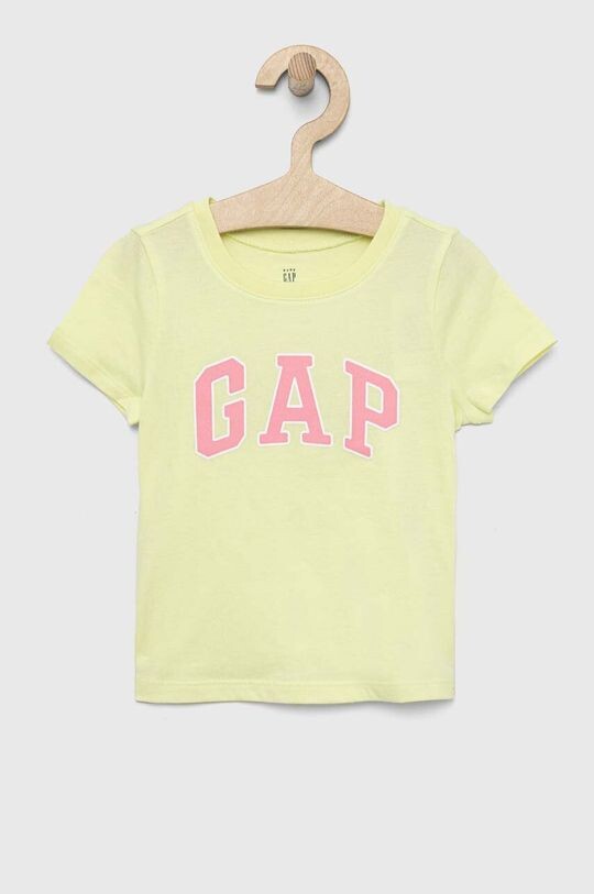 

Детская хлопковая футболка GAP, желтый
