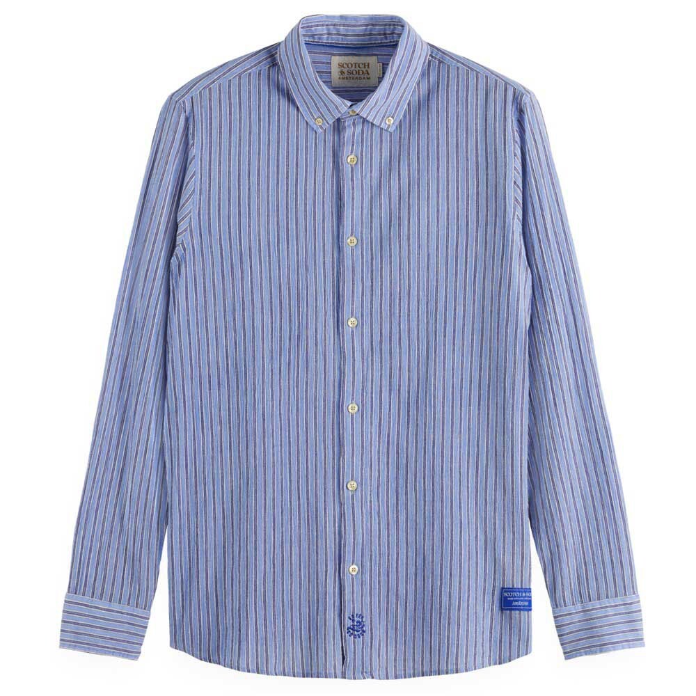 

Рубашка с длинным рукавом Scotch & Soda Crinkle, синий