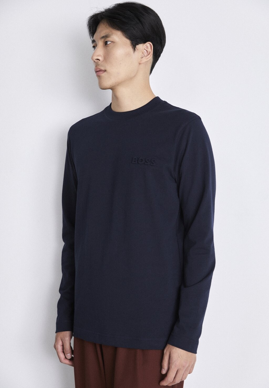 

Футболка с длинным рукавом Tee Basic Long BOSS, цвет dark blue